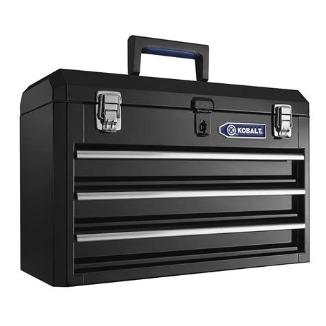 20 in 3 drawer metal mobile tool box with tray|Kobalt Portable 20.67.